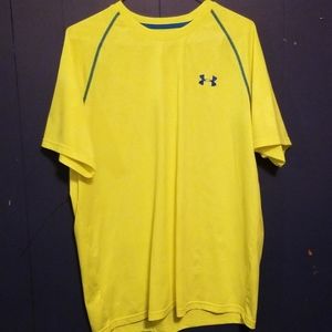 Large bright yellow under armour shirt